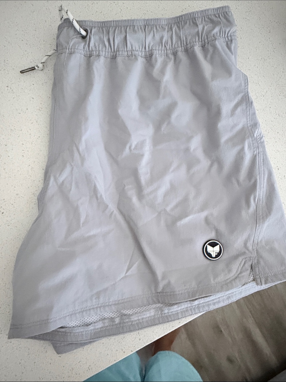 Light Gray Women's Athletic Skirt with Drawstring